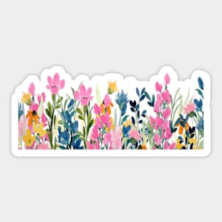 Painted Field Flowers Sticker